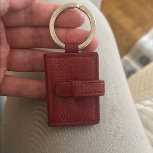 Red Leather Keychain